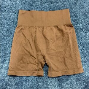 Women's Brown High-Waisted Shorts